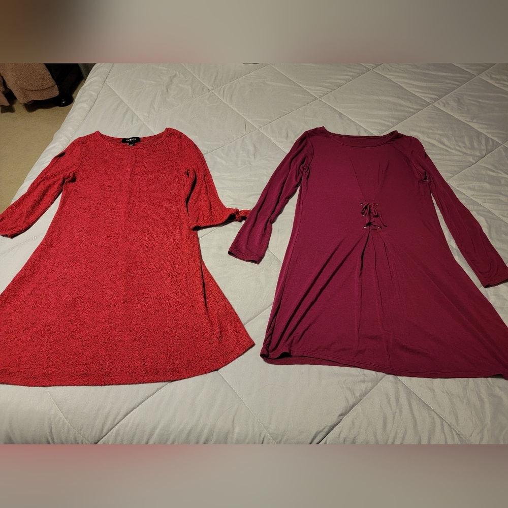 2 Girls Size Medium Casual Dresses